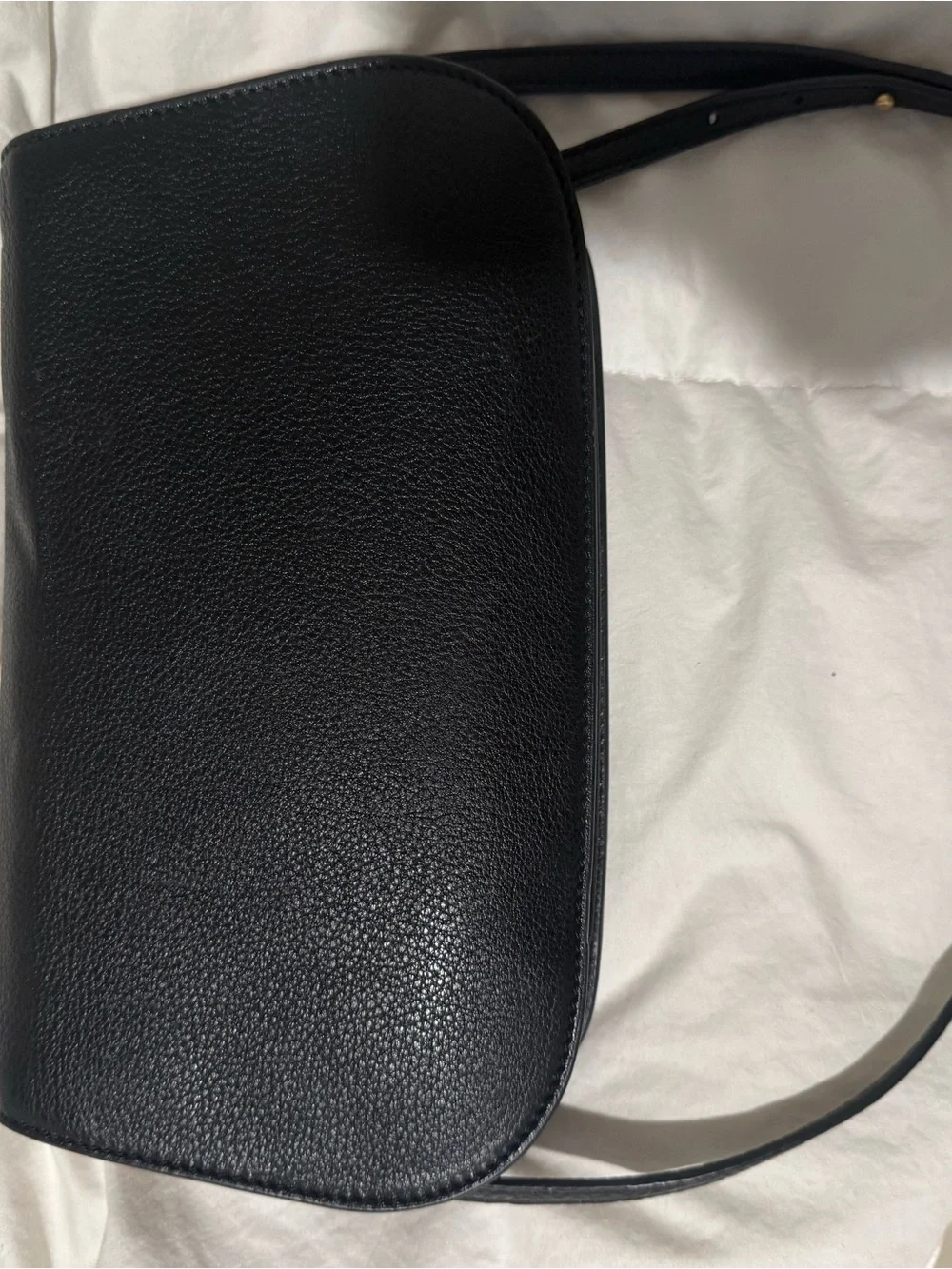 Tory Burch Black Pebbled Leather Crossbody with Gold Logo - Picture 4 of 4